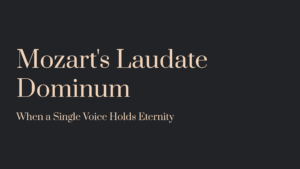 Read more about the article Mozart’s Laudate Dominum: When a Single Voice Holds Eternity