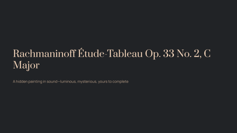 Rachmaninoff Étude-Tableau Op. 33 No. 2: Music That Paints Without Telling