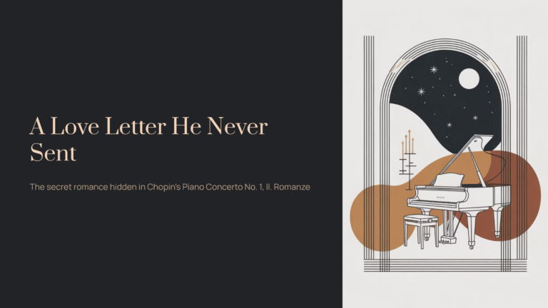 A Love Letter He Never Sent: The Secret Romance Hidden in This Movement | Chopin – Piano Concerto No. 1, II. Romanze
