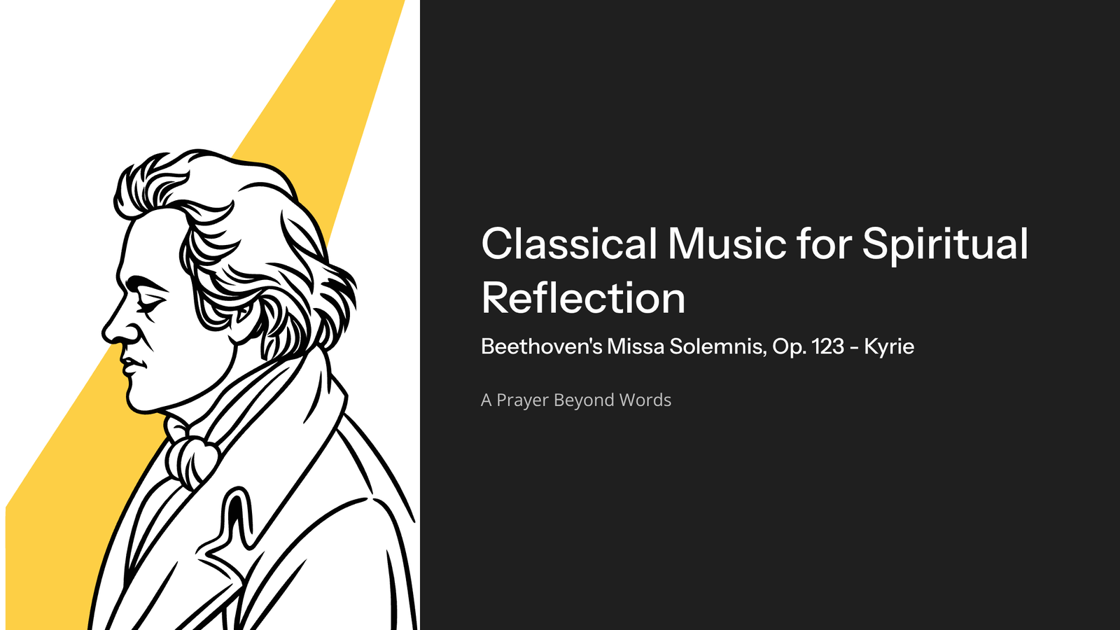 Read more about the article Classical Music for Spiritual Reflection: Beethoven’s Missa Solemnis, Op. 123 – Kyrie – A Prayer Beyond Words