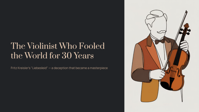 The Violinist Who Fooled the World for 30 Years | Kreisler – Liebesleid
