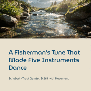 Read more about the article A Fisherman’s Tune That Made Five Instruments Dance | Schubert – Trout Quintet, D.667, 4th Movement