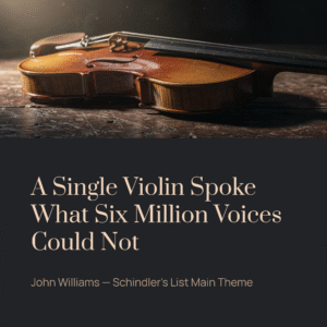 Read more about the article A Single Violin Spoke What Six Million Voices Could Not | John Williams – Schindler’s List Main Theme