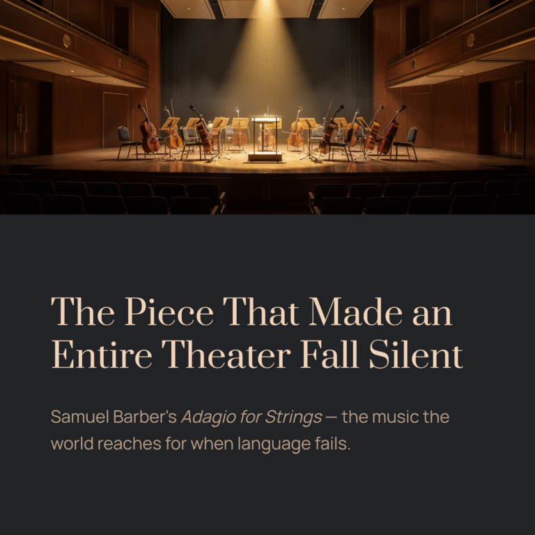 The Piece That Made an Entire Theater Fall Silent — and Never Fully Recover | Samuel Barber – Adagio for Strings