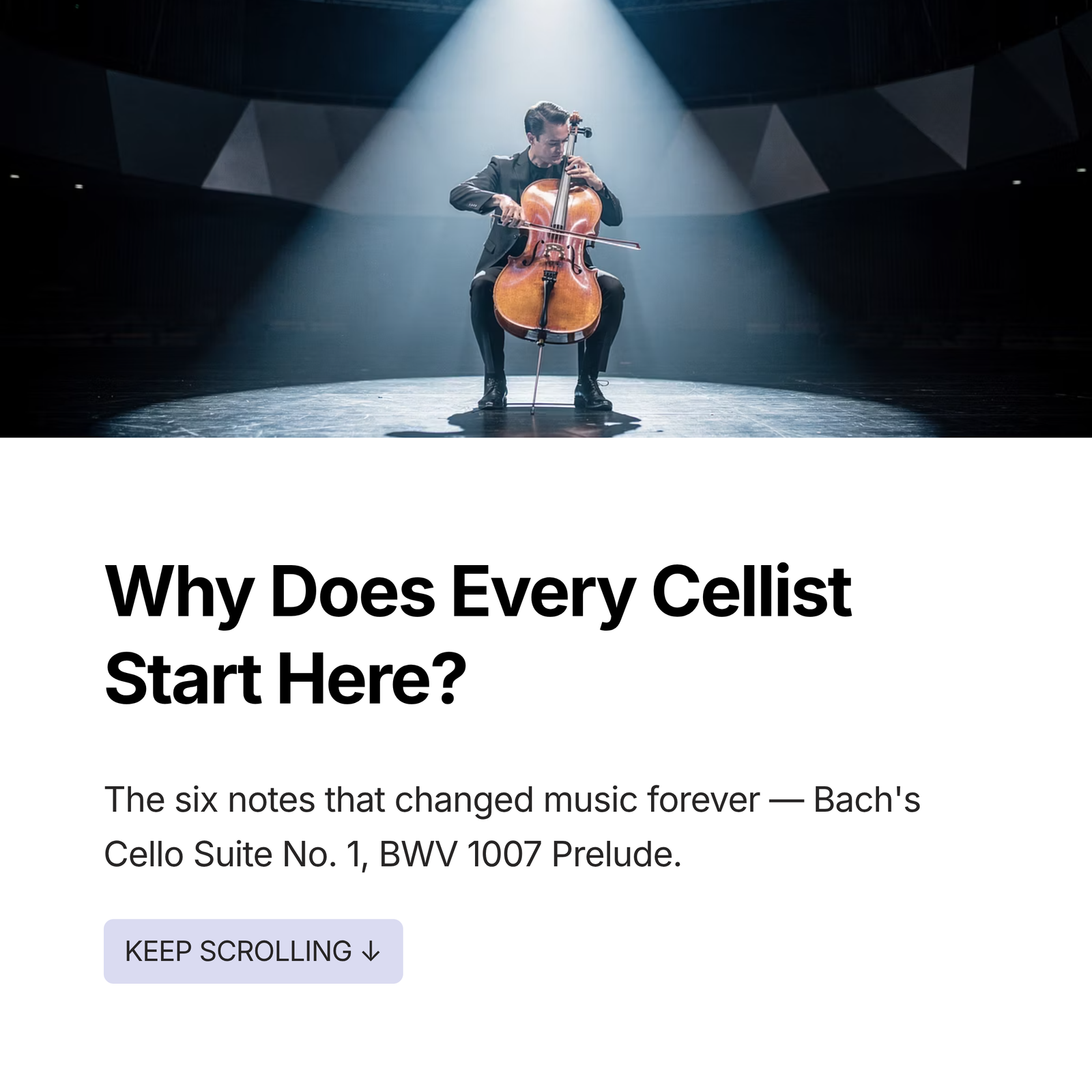 You are currently viewing Why Does Every Cellist Start Here? The Six Notes That Changed Music Forever | Bach – Cello Suite No.1, BWV 1007 Prelude