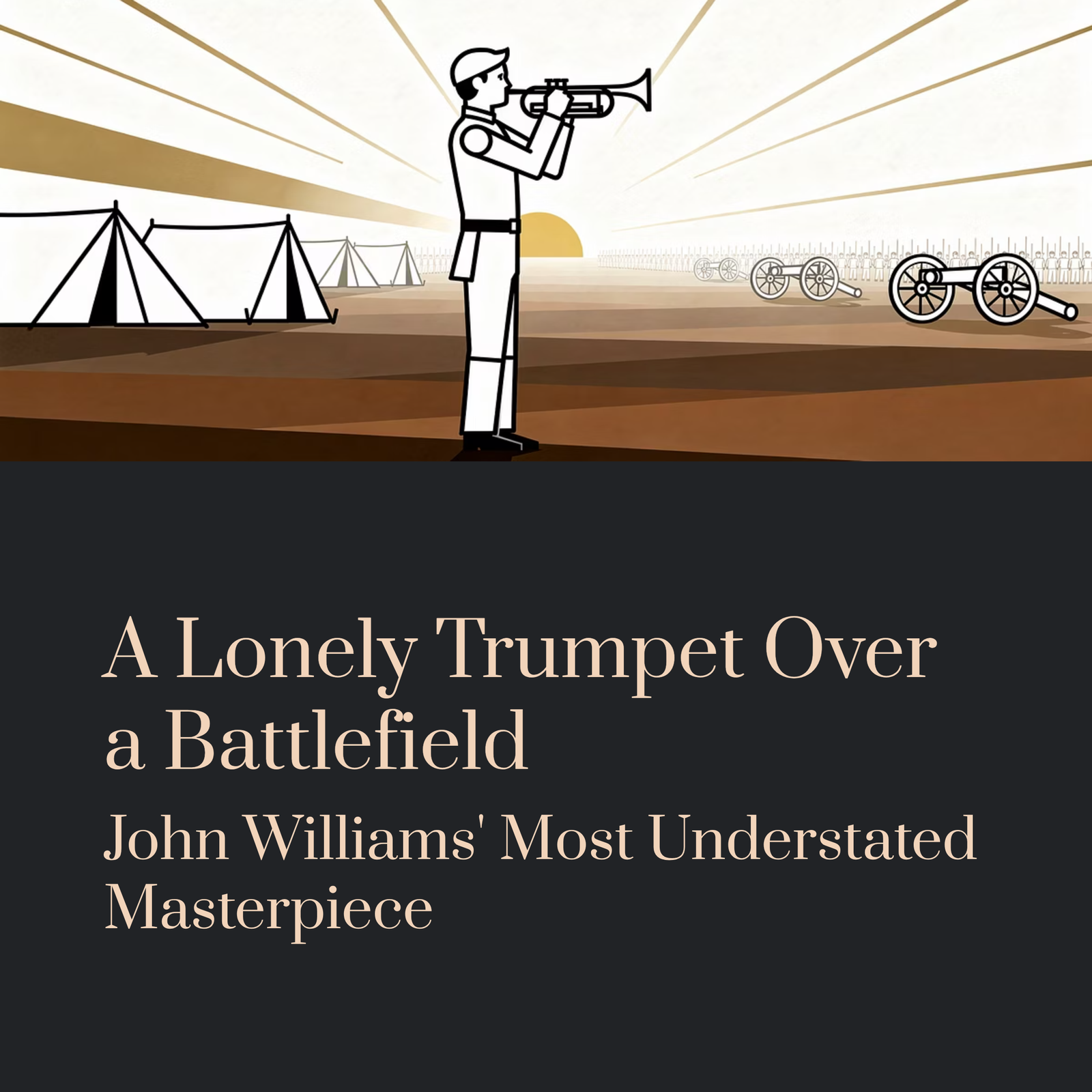 Read more about the article A Lonely Trumpet Over a Battlefield — The Story Behind John Williams’ Most Understated Masterpiece | John Williams – With Malice Toward None