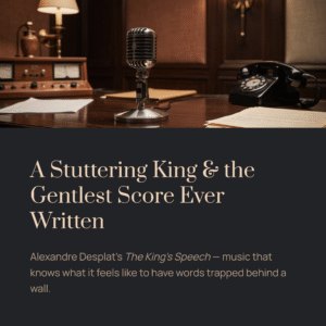 Read more about the article A Stuttering King, a Vintage Microphone, and the Gentlest Score Ever Written | Alexandre Desplat – The King’s Speech (Main Theme)