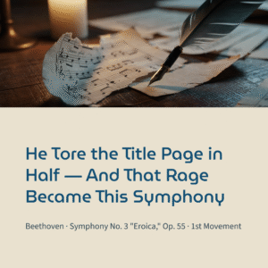 Read more about the article He Tore the Title Page in Half — And That Rage Became This Symphony | Beethoven – Symphony No.3 Eroica, Op.55, 1st mov.