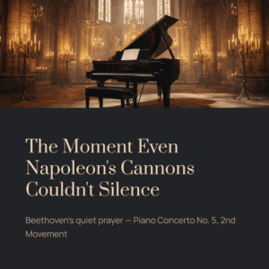 Read more about the article The Moment Even Napoleon’s Cannons Couldn’t Silence — Beethoven’s Quiet Prayer | Beethoven – Piano Concerto No.5 ‘Emperor’, 2nd Mov.