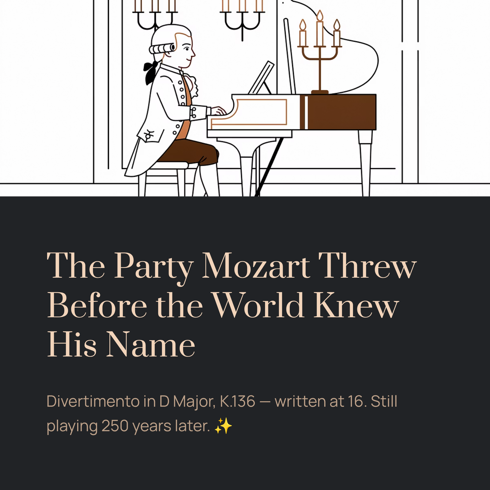 Read more about the article The Party Mozart Threw Before the World Knew His Name | Mozart – Divertimento K.136