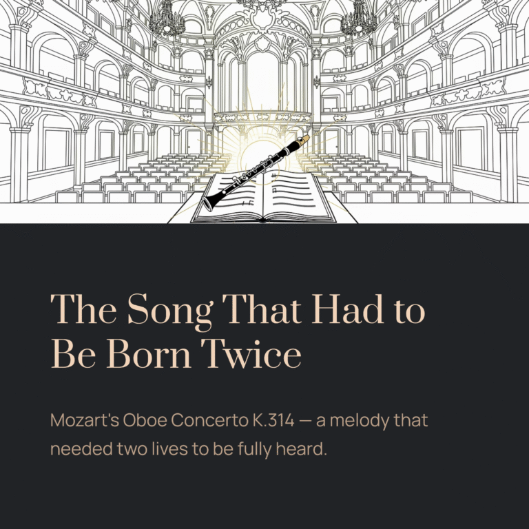 The Song That Had to Be Born Twice | Mozart – Oboe Concerto K.314, Adagio non troppo