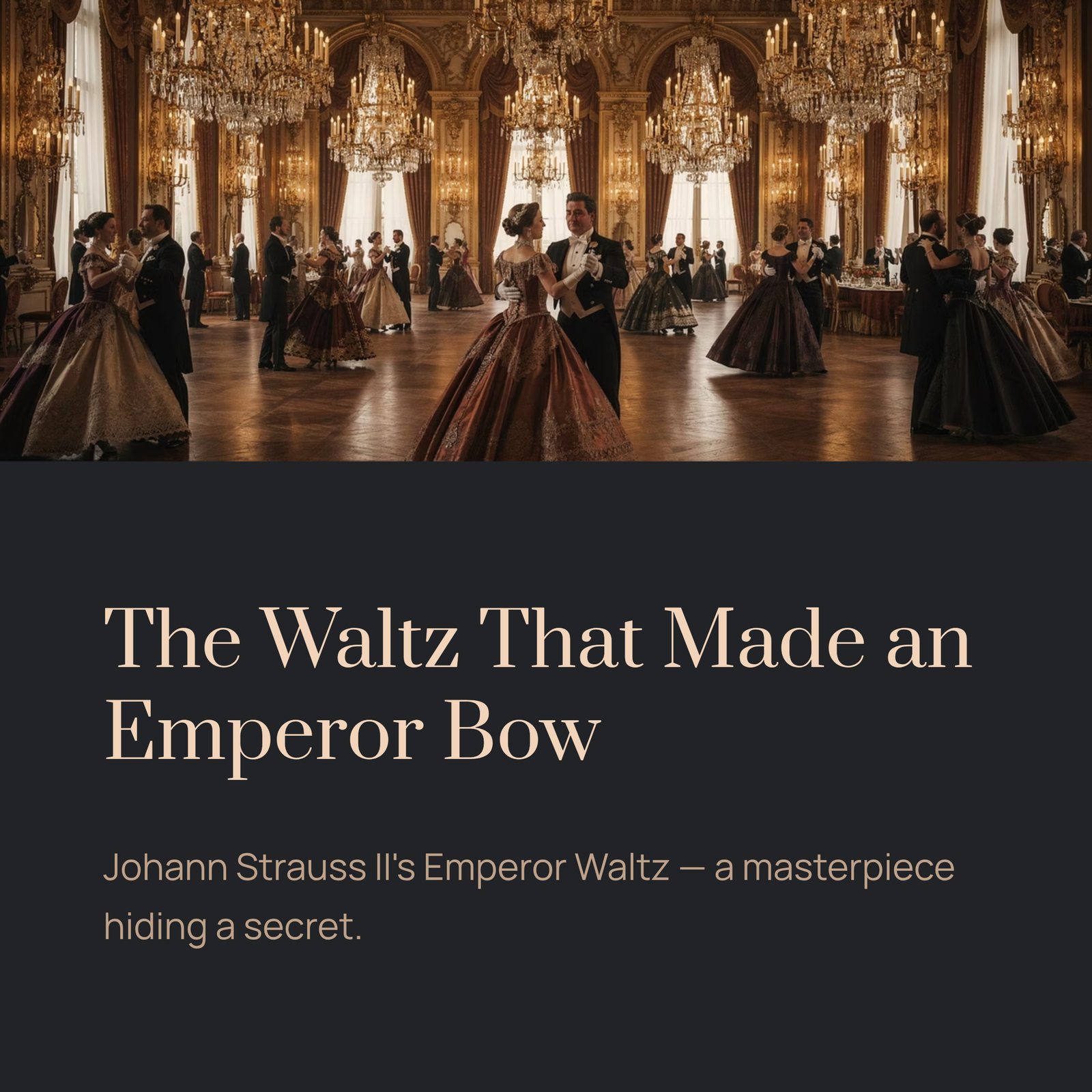 Read more about the article The Waltz That Made an Emperor Bow — Johann Strauss II Did It Again | Johann Strauss II – Emperor Waltz, Op.437