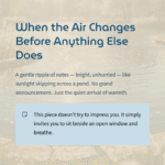 Open Your Window and Press Play on the First Warm Day | Mendelssohn – Spring Song, Op.62 No.6