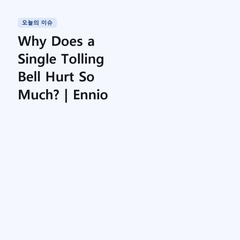 Why Does a Single Tolling Bell Hurt So Much? | Ennio Morricone – For Whom the Bell Tolls (Main Theme)