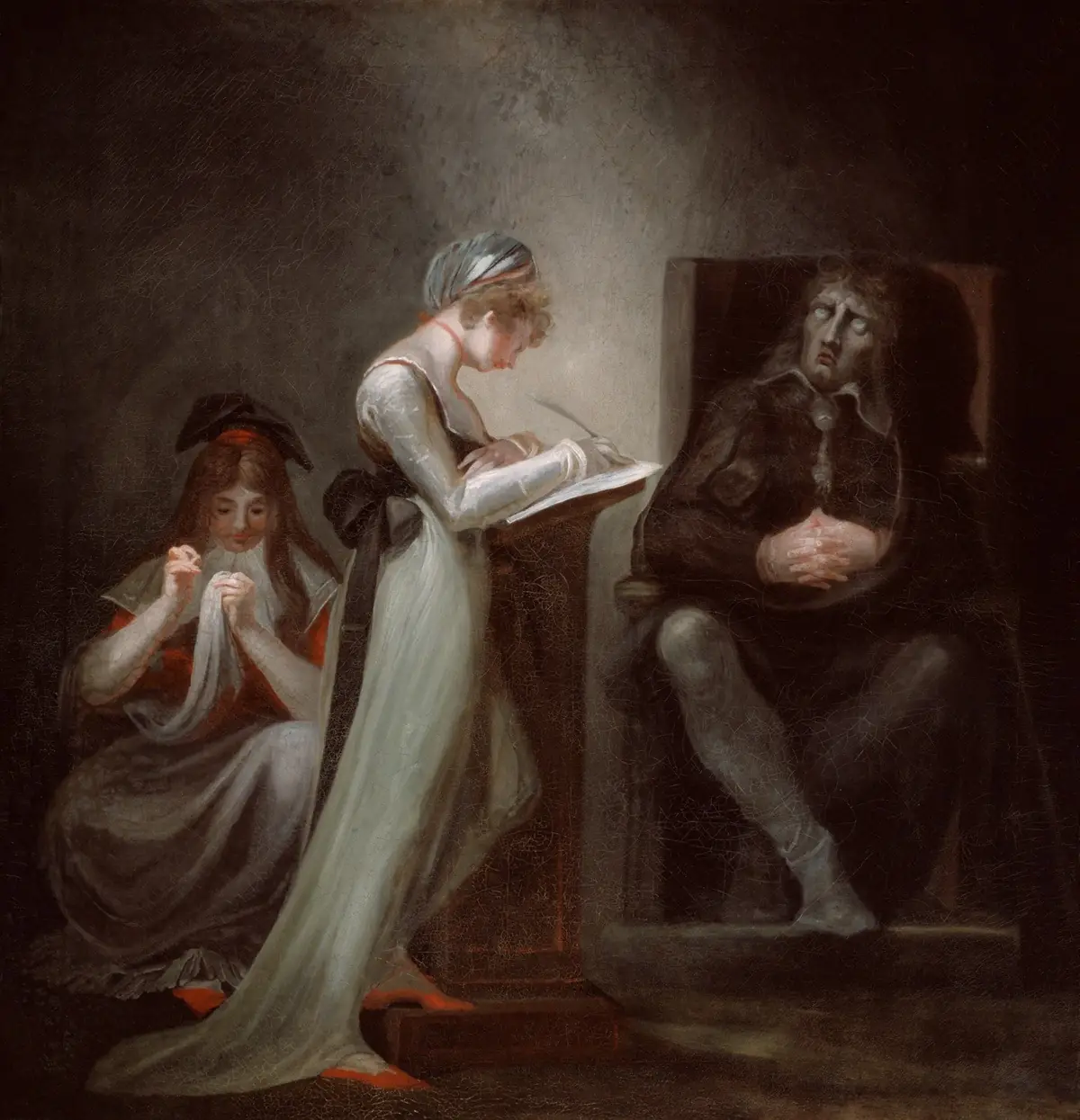 Why did Handel go blind near the end of his life: artwork Milton Dictating to His Daughter